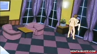 Two Lesbian Lovers Fingering Wet Pussy and Grinding Big Tits in Anime