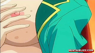 Two Lesbian Lovers Fingering Wet Pussy and Grinding Big Tits in Anime