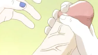 Shemale Blowjob and Cock Jerk in Anime Hentai Fuck