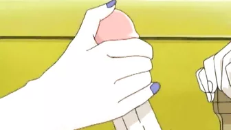 Shemale Blowjob and Cock Jerk in Anime Hentai Fuck