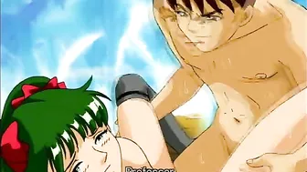 Hentai Bondage Gets Wax and Monster Big Cock Fucked