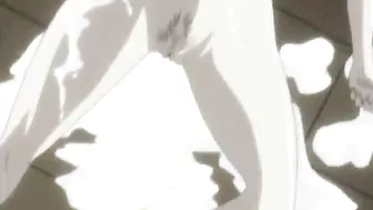 Hentai with big boobs gets whipped and dildoed wet pussy