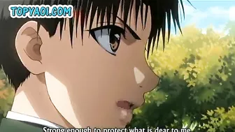 Gay Hardcore Hentai Anal Tearing Sex With Cock In Ass - An intense and explicit anime hentai scene featuring two men engaging in rough anal sex with a focus on tearing and stretching the anus.