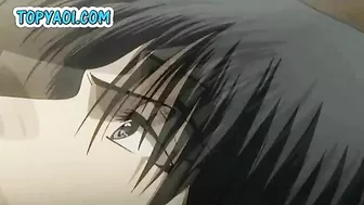 Gay Hardcore Hentai Anal Tearing Sex With Cock In Ass - An intense and explicit anime hentai scene featuring two men engaging in rough anal sex with a focus on tearing and stretching the anus.