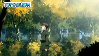 Gay Hardcore Hentai Anal Tearing Sex With Cock In Ass - An intense and explicit anime hentai scene featuring two men engaging in rough anal sex with a focus on tearing and stretching the anus.