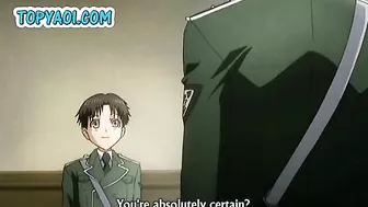 Gay Hardcore Hentai Anal Tearing Sex With Cock In Ass - An intense and explicit anime hentai scene featuring two men engaging in rough anal sex with a focus on tearing and stretching the anus.