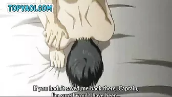 Gay Hardcore Hentai Anal Tearing Sex With Cock In Ass - An intense and explicit anime hentai scene featuring two men engaging in rough anal sex with a focus on tearing and stretching the anus.