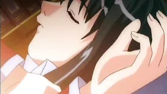 Japanese Schoolgirl Hard Poked by Shemale in Library Room - Hentai Porn Video