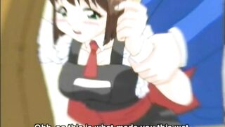 Hentai Maid Gets Carrot Shoved into Wet Pussy, Anime