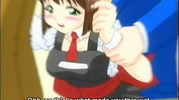 Hentai Maid Gets Carrot Shoved into Wet Pussy, Anime