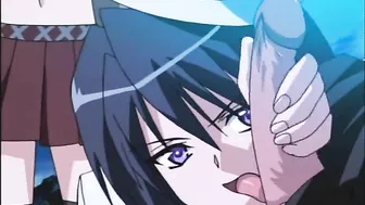 Shemale Hentai Gets Licked Her Bigcock in the Outdoor