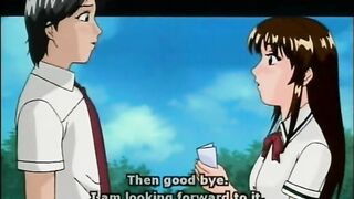 A young girl in a school uniform gets tied up and pleasured with a vibrator in this hot hentai animation