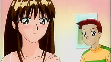 A young girl in a school uniform gets tied up and pleasured with a vibrator in this hot hentai animation