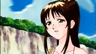 Hentai Massage Body and Pussy Vibrator in the Beach