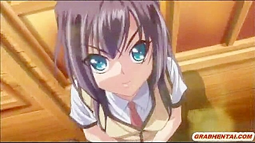 Bondage Cutie Gets Dildoed with Clothespins on her Tongue - Anime Hentai