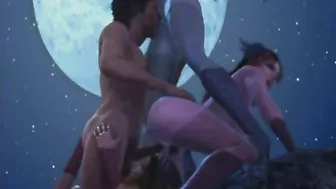 Horny Anime Ladies Get Hot Sex With Naked Hentai Guy