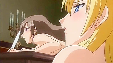 Hentai Blonde Futagirl Gets Poked by His Pumped Cock - Cartoon Anime
