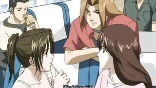 Japanese Hentai Gets Licked Her wet pussy and tits by bandits in Japan