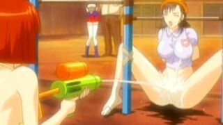 Bondage Hentai with Spread Pussy Gets Water Cannon