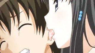 Japanese Anime Hentai - Two Busty Girls Share a Big Cock