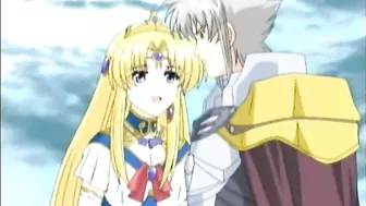 Busty Anime Princess Sucks Big Cock in Hentai Sex Scene