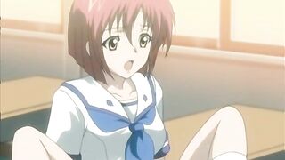 Hentai Japanese Shaving Dildo in Captive Shaved Pussy, Anime