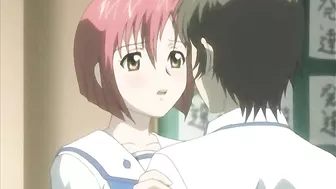 Bondage Hentai Sucking Cock and Cumming in Her Tits