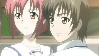 Bondage Hentai Sucking Cock and Cumming in Her Tits