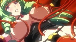 Hard Fucked by Big Boobs and Tentacles in Hentai Porn