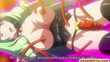Hard Fucked by Big Boobs and Tentacles in Hentai Porn