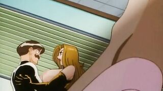 Shemale Hentai Big Cock Fucks Busty Anime With Dildo in Ass