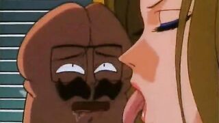 Shemale Hentai Big Cock Fucks Busty Anime With Dildo in Ass