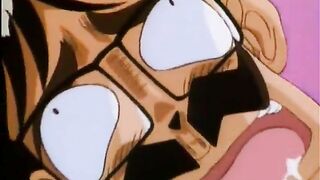 Shemale Hentai Big Cock Fucks Busty Anime With Dildo in Ass