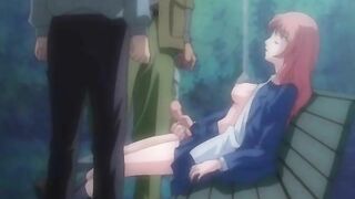 Busty Futagirl Gets Nipple and Dick Handjob in Hentai Cartoon Anime