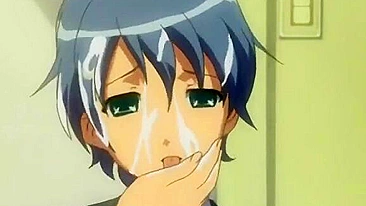 Busty Futagirl Gets Nipple and Dick Handjob in Hentai Cartoon Anime