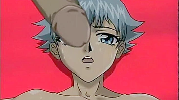 Electric Bondage and Mouth Fucking of Muscular Hentai Girl