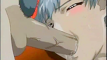 Electric Bondage and Mouth Fucking of Muscular Hentai Girl