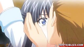 Roped Hentai Schoolgirl With Big Tits Gangbang By Bandits, Anime, Rope, Hentai, Schoolgirl, Big Tits