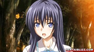 Roped Hentai Schoolgirl With Big Tits Gangbang By Bandits, Anime, Rope, Hentai, Schoolgirl, Big Tits