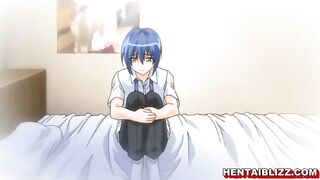 Roped Hentai Schoolgirl With Big Tits Gangbang By Bandits, Anime, Rope, Hentai, Schoolgirl, Big Tits