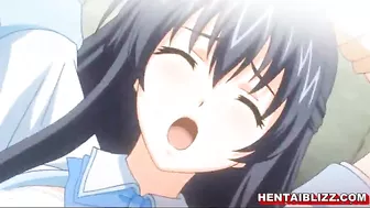 Roped Hentai Schoolgirl With Big Tits Gangbang By Bandits, Anime, Rope, Hentai, Schoolgirl, Big Tits