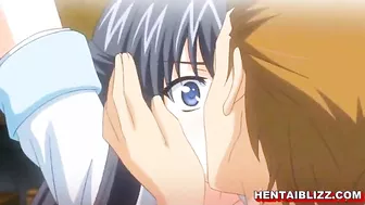 Roped Hentai Schoolgirl With Big Tits Gangbang By Bandits, Anime, Rope, Hentai, Schoolgirl, Big Tits