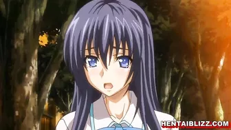 Roped Hentai Schoolgirl With Big Tits Gangbang By Bandits, Anime, Rope, Hentai, Schoolgirl, Big Tits