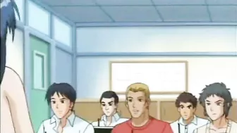 Sexy Anime Girl Gets Squeezed in the Classroom - Hentai Porn Video