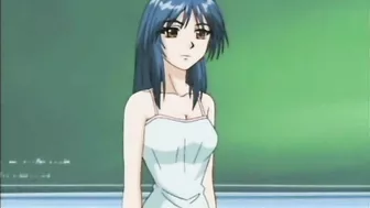 Sexy Anime Girl Gets Squeezed in the Classroom - Hentai Porn Video