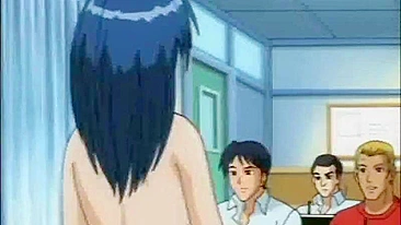 Sexy Anime Girl Gets Squeezed in the Classroom - Hentai Porn Video