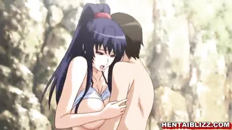 Big Tits Hentai Porn Video - Swimsuit Slammed and Fucked on the Beach