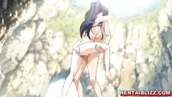 Big Tits Hentai Porn Video - Swimsuit Slammed and Fucked on the Beach