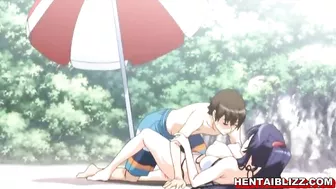 Big Tits Hentai Porn Video - Swimsuit Slammed and Fucked on the Beach