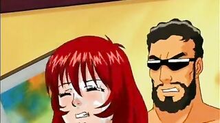 Hentai Foursome with Busty Anime Girls and Big Cocks